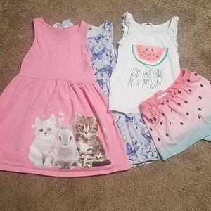 Girl's H&M Summer dresses and shorts set size 4-6
